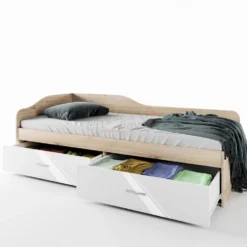 Letto singolo 90x200 con cassetti LI11