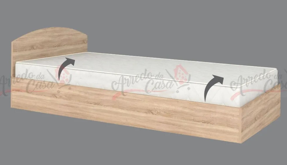 Letto singolo 90x200 con contenitore LG10