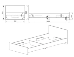 Letto singolo 90x200 in diverse colorazioni LI2006