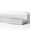 Letto una piazza e mezza moderno 120x200 bianco lucido LG62