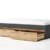 Letto una piazza e mezza moderno 120x200 rovere e antracite LG62