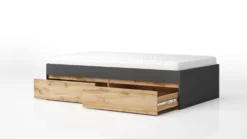 Letto una piazza e mezza moderno 120x200 rovere e antracite LG62