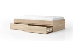 Letto una piazza e mezza moderno 120x200 rovere LG62