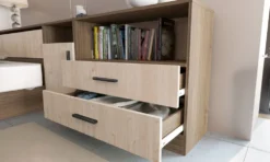 Letto una piazza e mezza 120x190 rovere chiaro e scuro LI2