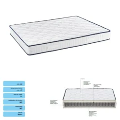 Letto 140x190cm alla francese con testiera trapuntata in microfibra tè verde LIT325