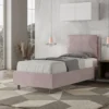 Letto 90x210cm a una piazza con cuscino imbottito in microfibra glicine lilla LIT109