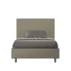 Letto 120x210cm a una piazza e mezza con testiera trapuntata cappuccino LIT205