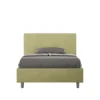 Letto 120x200cm a una piazza e mezza con testiera in microfibra tè verde LIT153