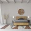 Letto 120x200cm a una piazza e mezza testata inclinata quercia LIT255