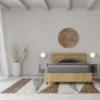 Letto 120x190cm a una piazza e mezza testata dritta quercia LIT249