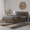 Letto 120x190cm a una piazza e mezza testata dritta noce LIT249