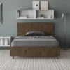 Letto 120x200cm a una piazza e mezza testiera inclinata noce LIT247