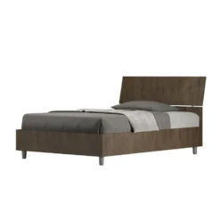 Letto 120x190cm a una piazza e mezza testiera inclinata noce LIT243