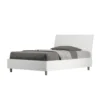 Letto 120x190cm a una piazza e mezza testiera inclinata bianco frassino LIT243