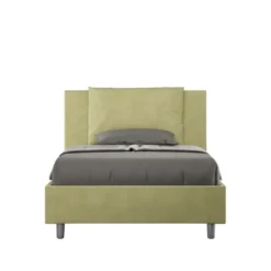Letto 120x190cm contenitore con cuscino in microfibra tè verde LIT162