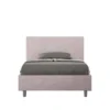 Letto 120x210cm contenitore con testiera in microfibra glicine lilla LIT158