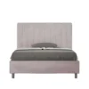 Letto 120x210cm contenitore con testiera trapuntata in microfibra glicine lilla LIT236