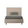 Letto 120x200cm contenitore con testiera a quadretti tortora LIT210