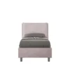 Letto 90x200cm contenitore con tre bottoni in microfibra glicine lilla LIT114