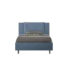 Letto 120x200cm contenitore con tre bottoni in microfibra blu LIT184