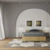 Letto 120x190cm contenitore effetto legno quercia LIT238