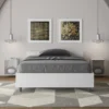 Letto 120x190cm contenitore effetto legno bianco frassino LIT238
