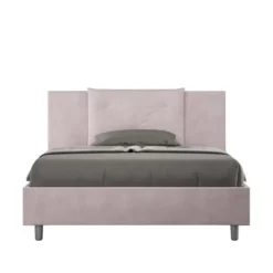 Letto 140x190cm contenitore francese con tre bottoni in microfibra glicine lilla LIT282