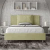 Letto 140x210cm contenitore francese giroletto in microfibra tè verde LIT280