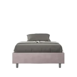 Letto 140x210cm contenitore francese sommier in microfibra glicine lilla LIT268
