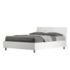 Letto 140x190cm contenitore francese testata inclinata bianco frassino LIT352