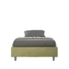 Letto 120x200cm contenitore sommier in microfibra tè verde LIT142