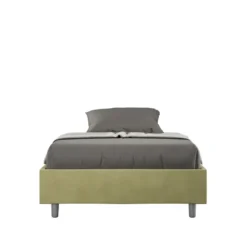 Letto 120x200cm contenitore sommier in microfibra tè verde LIT142