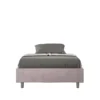 Letto 120x200cm contenitore sommier in microfibra glicine lilla LIT142