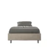 Letto 120x190cm contenitore sommier in microfibra sabbia beige LIT138