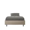 Letto 120x200cm contenitore sommier in similpelle tortora LIT140
