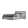 Letto 120x190cm contenitore testata dritta cemento LIT250