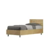Letto 80x190cm contenitore testiera dritta legno quercia LIT86