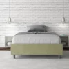 Letto 140x200cm francese sommier in microfibra tè verde LIT263