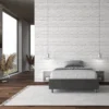 Letto 140x190cm francese sommier in microfibra grigio LIT259