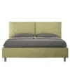 Letto 160x190cm matrimoniale contenitore con cuscino in microfibra tè verde LIT418