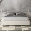 Letto 160x190cm matrimoniale sommier in similpelle bianco LIT355