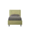 Letto 80x210cm singolo con tre bottoni in microfibra tè verde LIT53