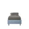Letto 90x210cm singolo sommier in microfibra azzurro LIT97