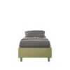 Letto 80x210cm singolo sommier in microfibra tè verde LIT11