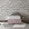 Letto 80x210cm singolo sommier in microfibra glicine lilla LIT11