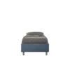 Letto 80x210cm singolo sommier in microfibra blu LIT11