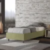 Letto 80x200cm singolo sommier in microfibra tè verde LIT7