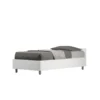 Letto 80x190cm singolo testiera in nobilitato design effetto legno bianco frassino LIT73