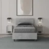 Letto 80x200cm testiera dritta moderno cemento LIT87