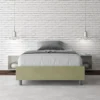 Letto 120x200cm una piazza e mezza sommier in microfibra tè verde LIT141